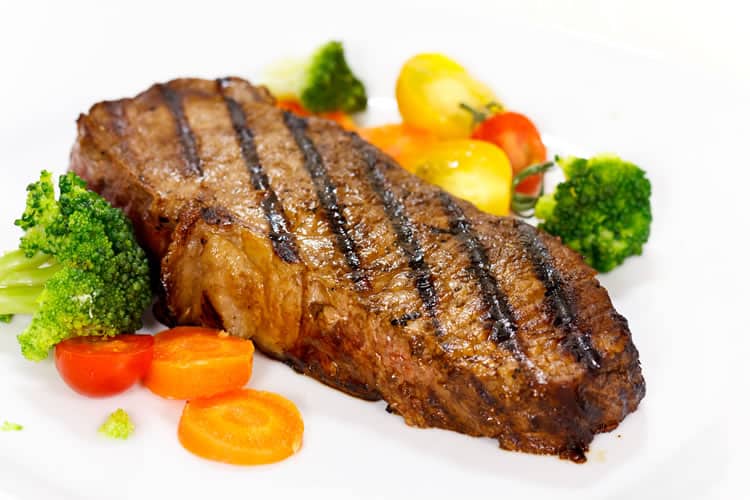 gourmet steak with broccoli