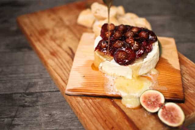 Planked Brie with Figs