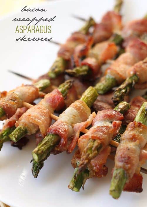 Bacon Wrapped Asparagus Skewers