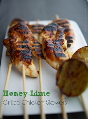 Honey Lime Grilled Chicken Skewers