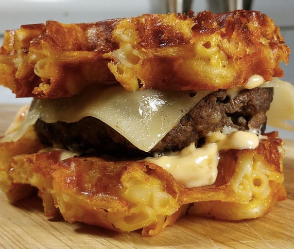 Waffle Mac & Cheese Burger