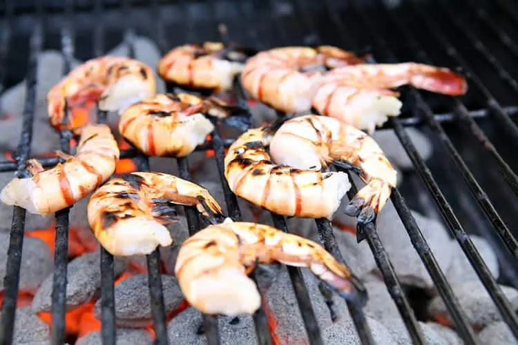 shrimp on grill
