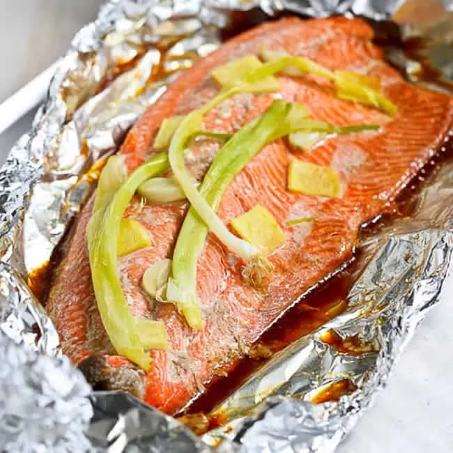 salmon with ginger and soy sauce