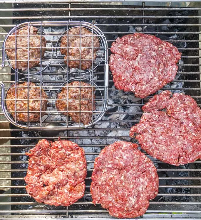 burgers on the grill
