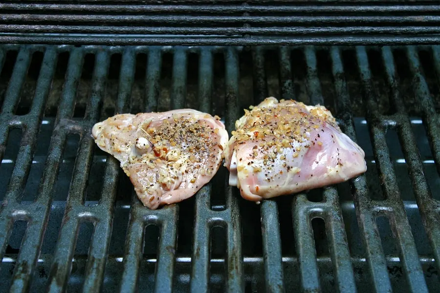 chicken on grill