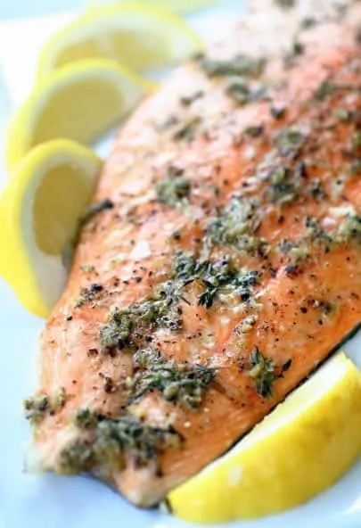 Horseradish Cedar Planked Salmon