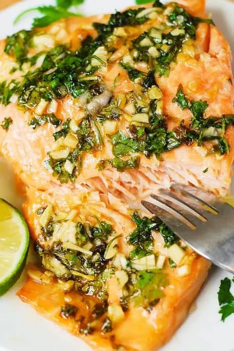 Cilantro-Lime Honey Garlic Salmon