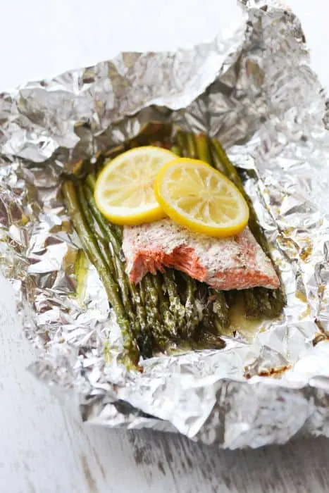 Parmesan Salmon and Asparagus in Foil