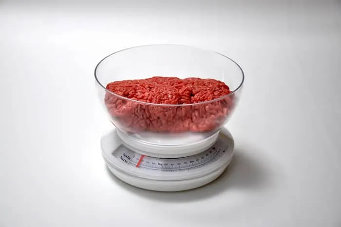 Weigh Burgers on Scale