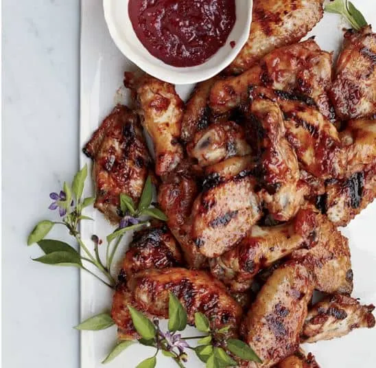 Smokin Sweet Chicken Wings with Cherry Barbecue Glaze