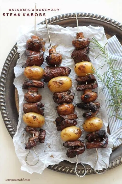 Balsamic Rosemary Steak Kebabs