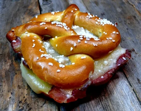 Bacon Pretzel Grilled Cheese