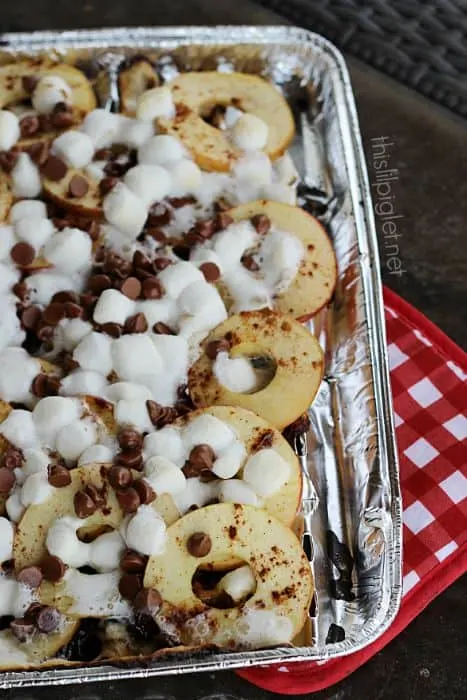 Campfire Apple Smores Nachos