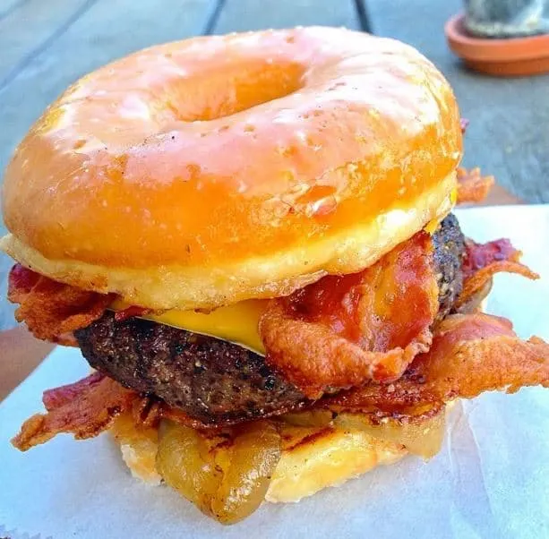 Donut Bacon Cheeseburger