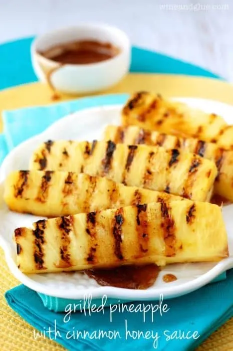 Grilled Pineapple with Cinnamon Honey Drizzle