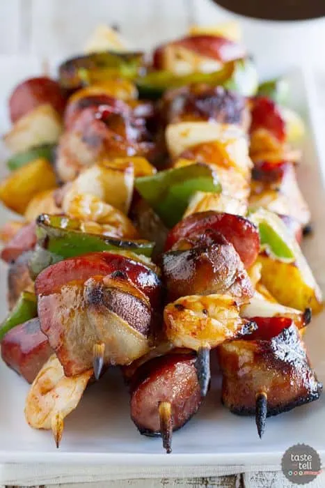 Grilled Shrimp and Sausage Kabobs