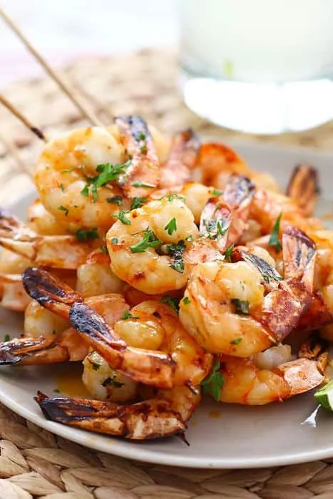 Honey Sriracha Shrimp Kebab