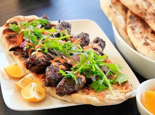 Kofte Kebabs With Spicy Harissa Yogurt Sauce