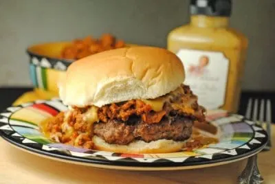 Bacon Cheese Stuffed Chili Burgers