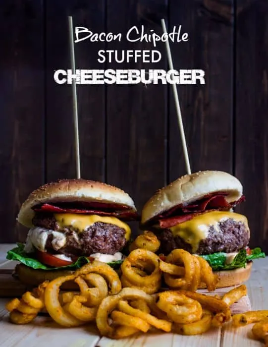 Bacon Chipotle Stuffed Cheeseburger