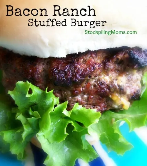 Bacon Ranch Stuffed Burger