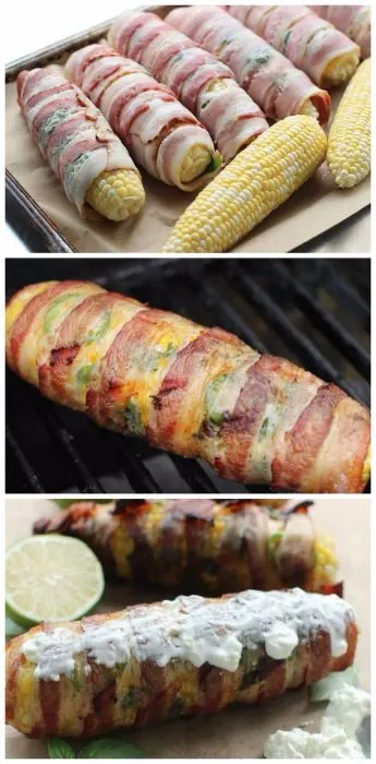 Bacon Wrapped Corn on the Cob