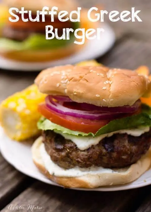 Greek Stuffed Burger