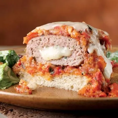 Mozzarella Stuffed Turkey Burgers