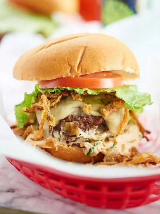Pepper Jack Stuffed Burger
