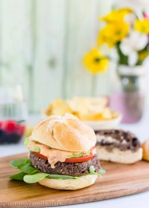 Stuffed Black Bean Burger