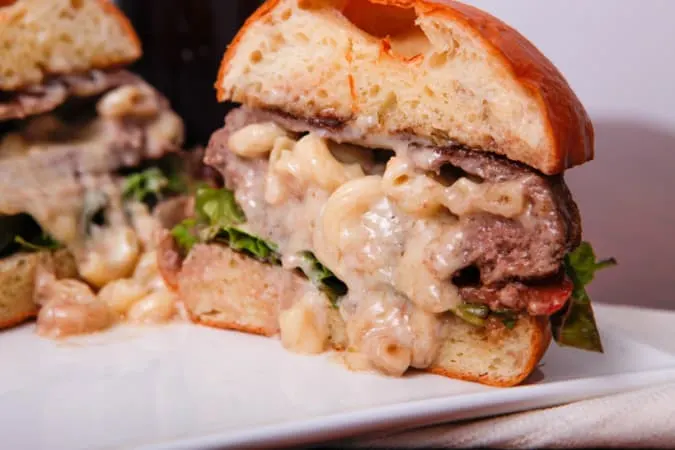 Stuffed Mac and Cheese Burger