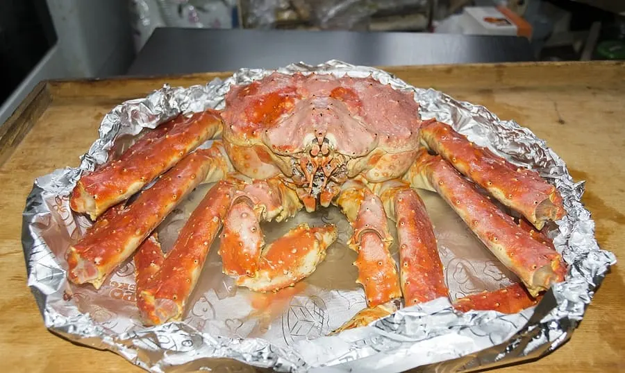 Crab Legs on Grill in Foil