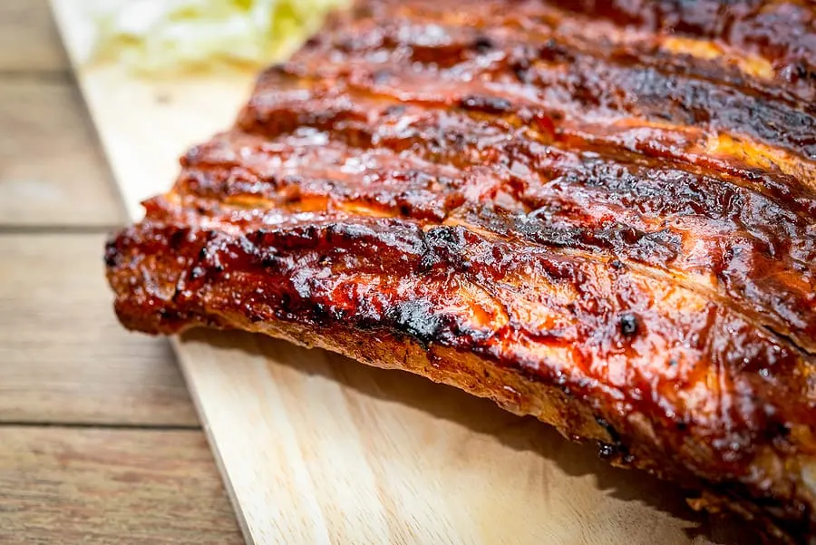 Roasted Pork Spare Ribs Barbecue