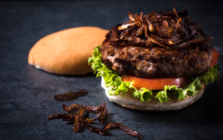 best burger with grilled onion
