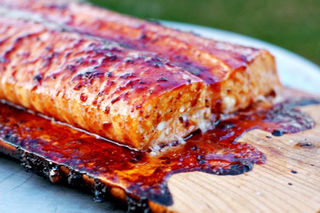 Asian cedar Plank Salmon