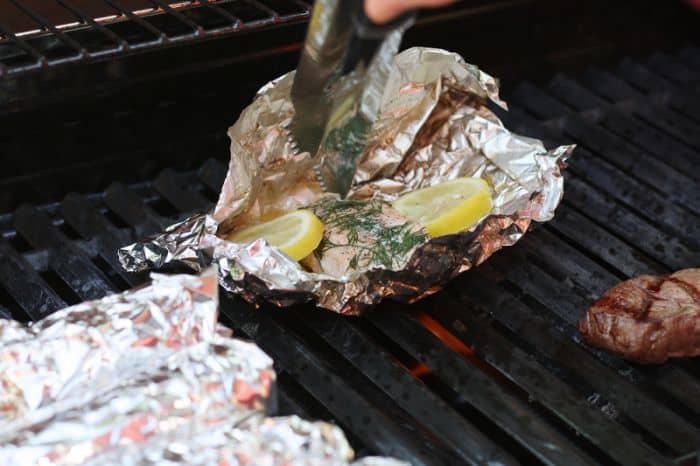 3 Ingredient Grilled Salmon in Foil