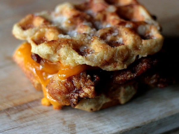 Fried Chicken and Waffle Grilled Cheese