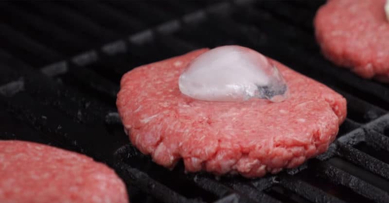 Ice Cube on Burger When Grilling